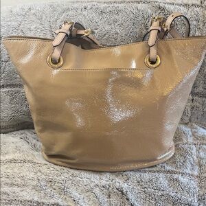 Michael Kors Tan Patent Leather Tote
